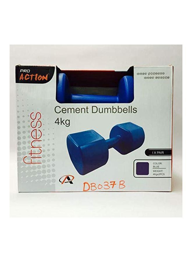 PRO ACTION Set Of Cement Dumbbells - 2x4 Kg - Image 2