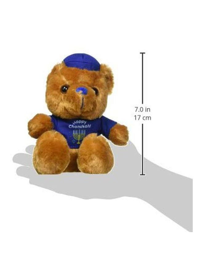 رايت لايت دمية دب يرتدي تيشيرت مزين بكلمة "Chanukah" طراز TY-TEDDY-2 - Image 2