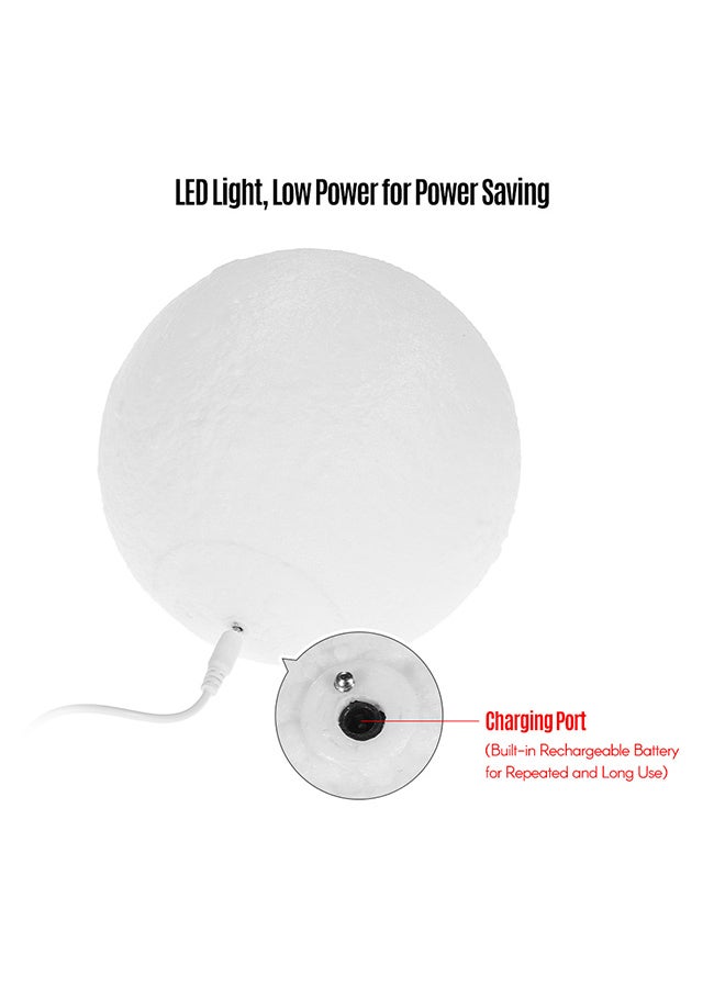 Aibecy 3D USB LED Moon Lamp With Stand Yellow/Brown 20cm - Image 3