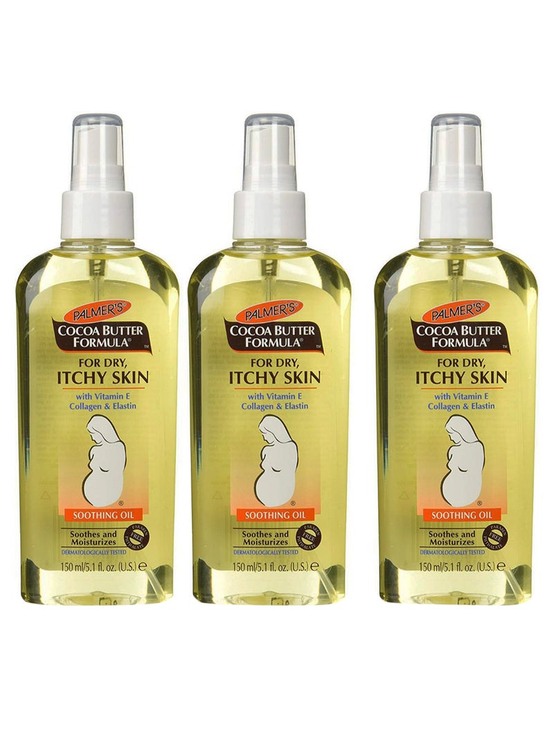 PALMER'S Pack Of 3 Cocoa Butter Formula Soothing Oil Clear 3 x 150ml 