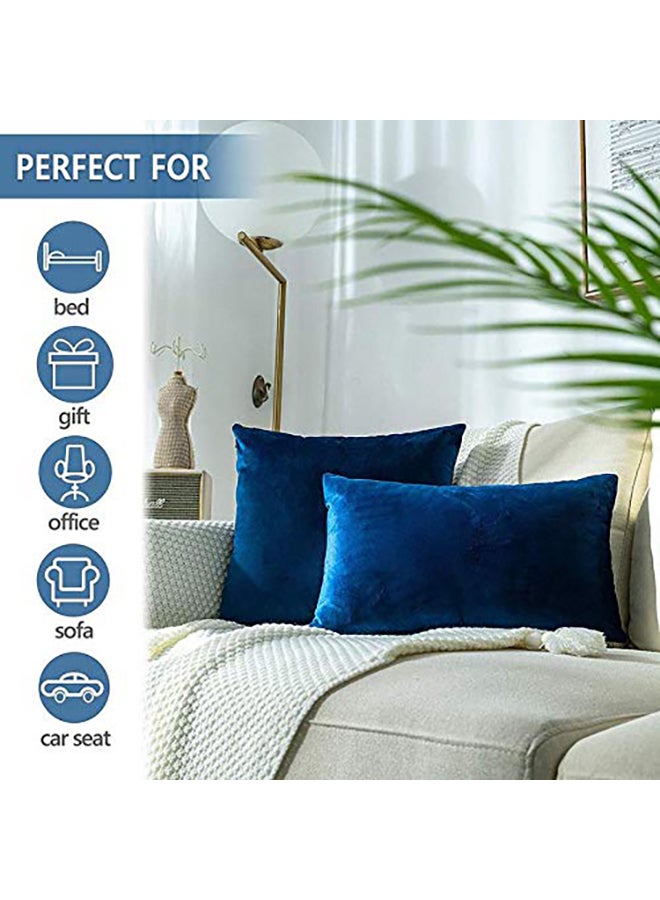 6-Piece  Decorative Solid Filled Cushion Royal Blue 45x45cm - v1576848809/N32900821A_3