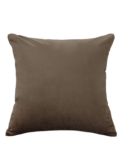 4-Piece Solid Pattern Decorative Pillow polyester Brown 30x30cm