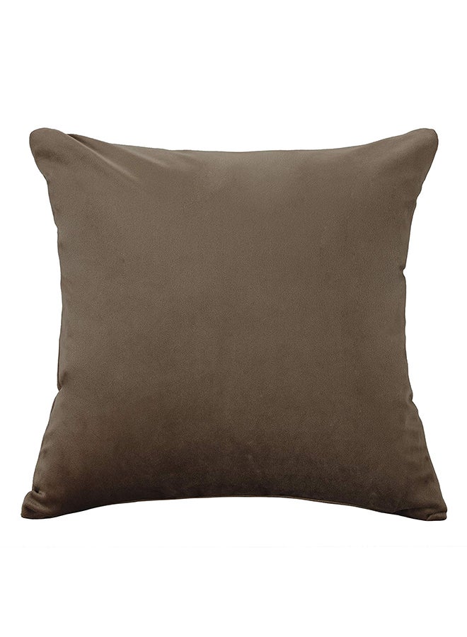 REGAL IN HOUSE - 4-Piece Solid Pattern Decorative Pillow polyester Brown 30x30cm - Image 1
