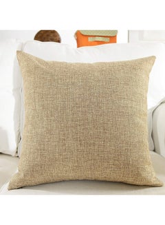 REGAL IN HOUSE Solid Pattern Decorative Pillow linen Natural Beige 65 x 65cm 