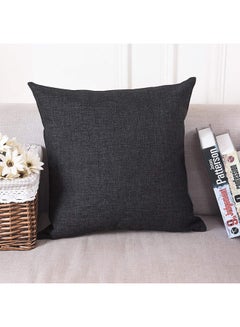 REGAL IN HOUSE Solid Pattern Decorative Pillow linen Black 65 x 65cm 