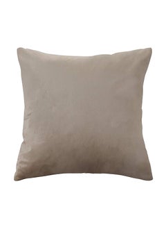 2-Piece Solid Pattern Decorative Pillow polyester Beige 25x25cm