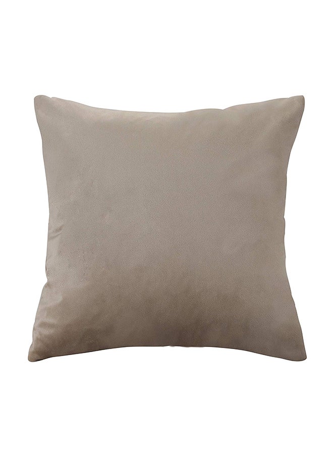 REGAL IN HOUSE 2-Piece Solid Pattern Decorative Pillow polyester Beige 25x25cm 