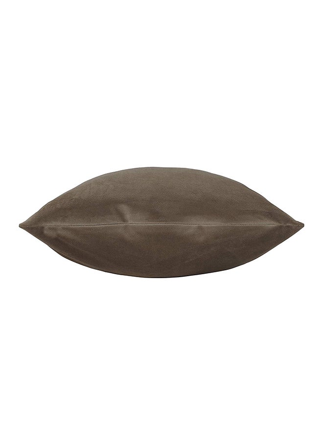 REGAL IN HOUSE 4-Piece Velvet Decorative Solid Filled Cushion Set Brown 45x45cm  - Image 4