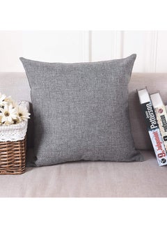 REGAL IN HOUSE Solid Pattern Decorative Pillow linen Grey 30x30cm 