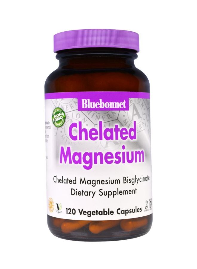 Bluebonnet Chelated Magnesium Diatery Supplement - 120 Veg Capsules