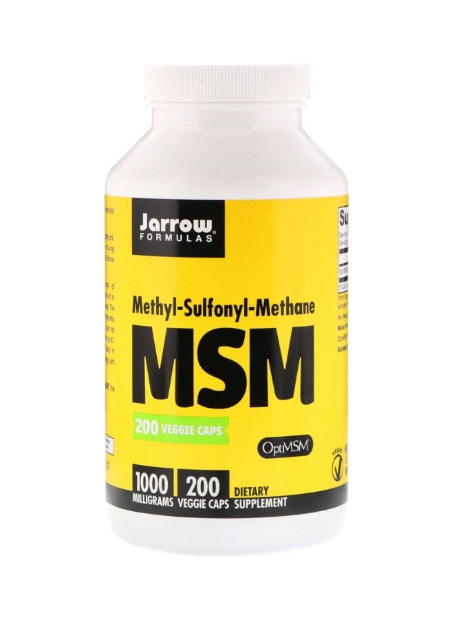 جارو فورملاز مكمل غذائي MSM بتركيز 1000 مغ - 200 كبسولة نباتية