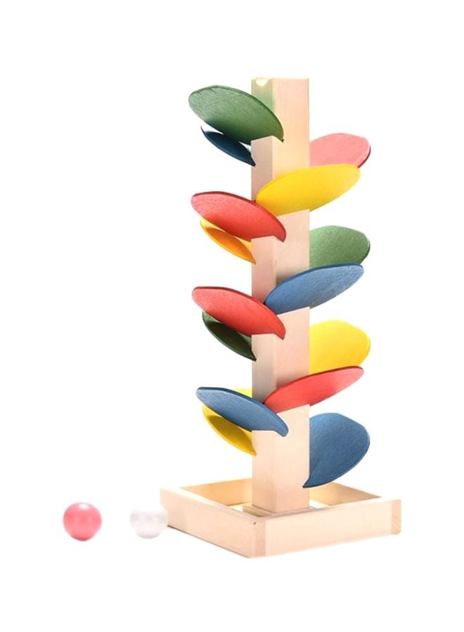 لعبة مسار سباق الكرات الرخامية على شكل شجرة خشبية - Image 1