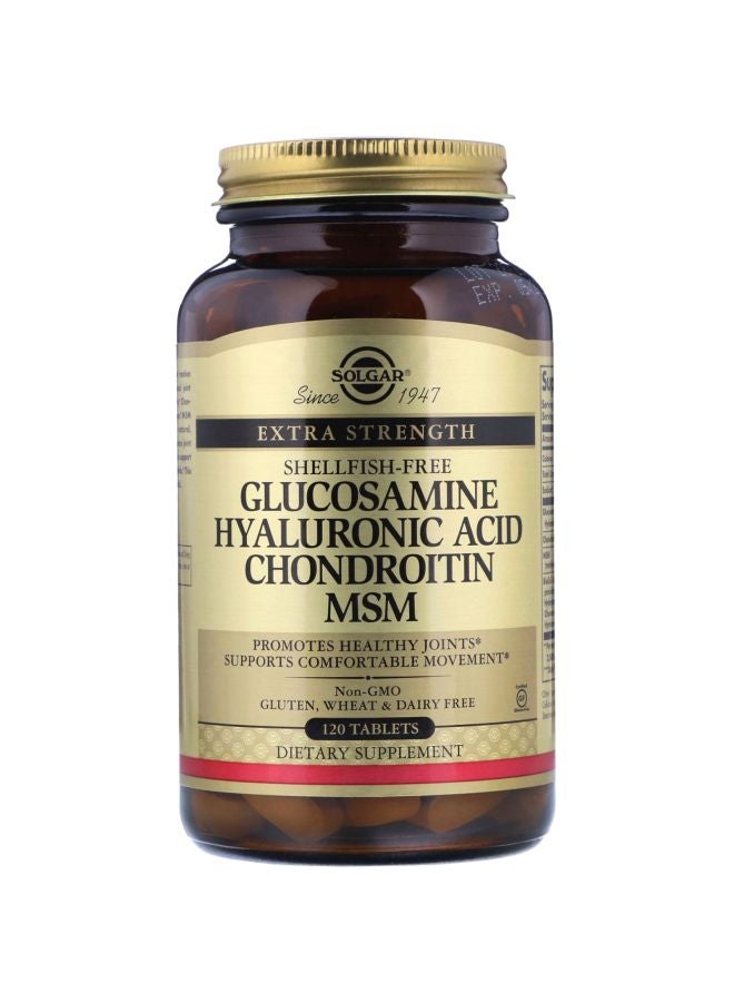 Solgar - Glucosamine Hyaluronic Acid Chondroitin MSM - 120 Tablets - Image 1