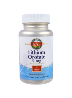 Lithium Orotate 5 mg - 60 Vegetarian Capsules