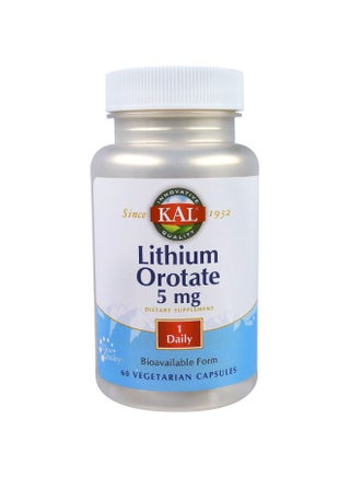 Lithium Orotate 5 mg - 60 Vegetarian Capsules - v1576929583/N32775740A_1