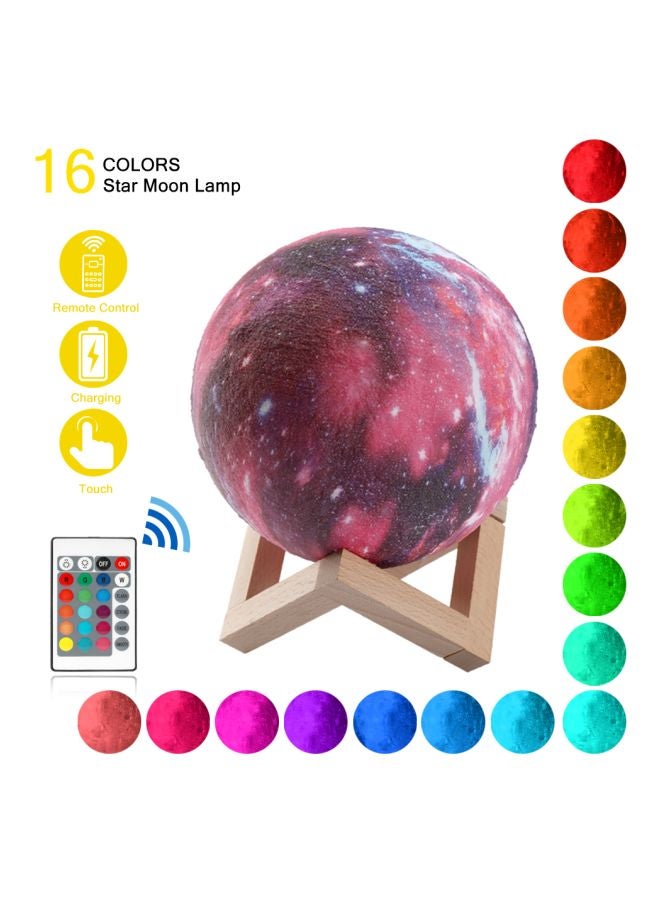 مصباح ليلي LED بطبعة ثلاثية الأبعاد أرجواني/ أزرق/ بيج 22x20x20سم  - Image 3