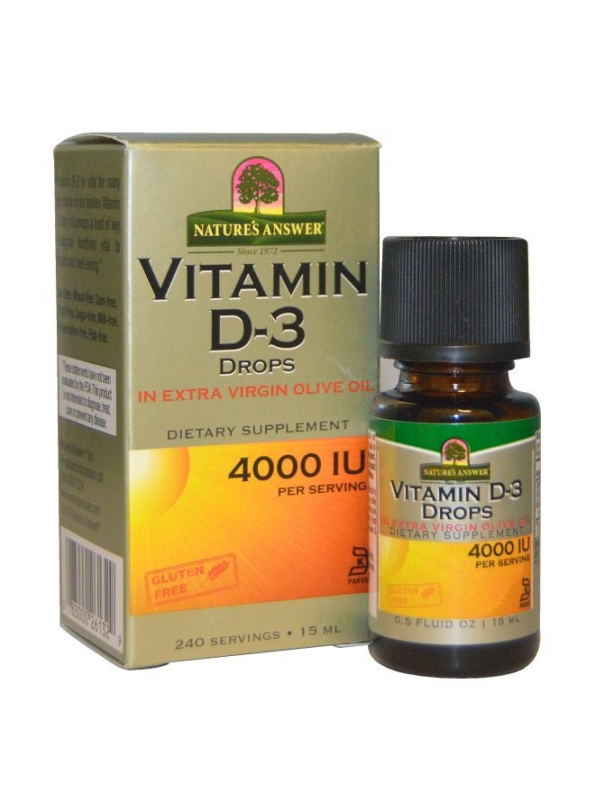 NATURE'S ANSWER Vitamin D-3 Drops 4000 IU Dietary Supplement 
