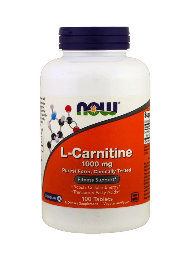 Generic L-Carnitine Dietary Supplement 1000 Mg - 100 Tablets 