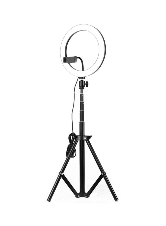 Generic LED Selfie Camera Light With Mini Tripod Set 45.5x6x35.5cm Black/Clear  - Image 1