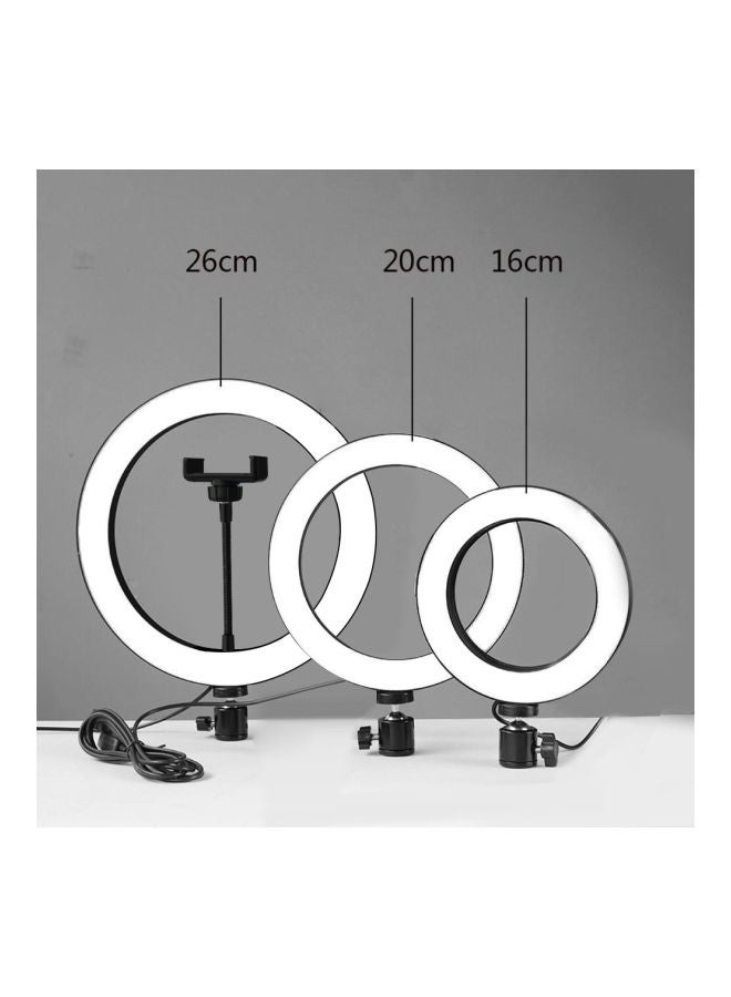 Generic LED Selfie Camera Light With Mini Tripod Set 45.5x6x35.5cm Black/Clear  - Image 5