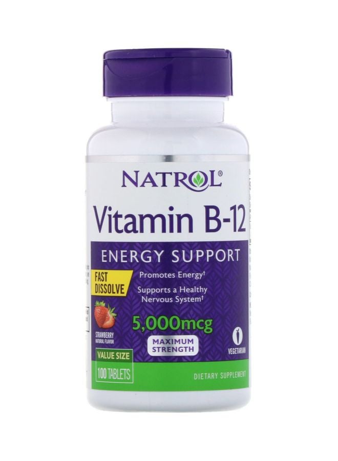Vitamin B12 Energy Support Dietary Supplement 5000mcg - 100 Tablets
