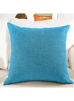 REGAL IN HOUSE 3-Piece Solid Pattern Decorative Pillow linen Turquoise 30 x 30cm  - Image 1