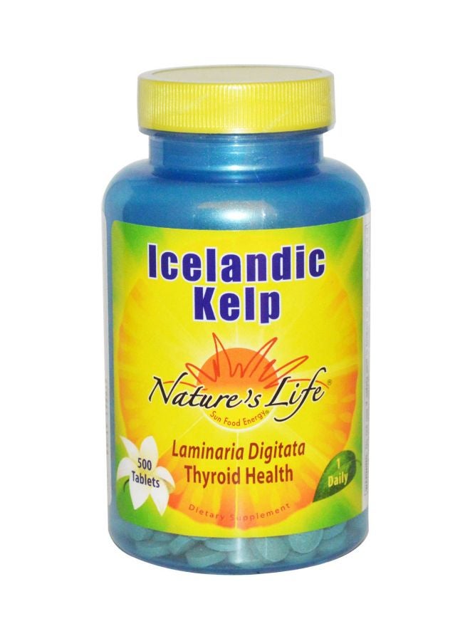 Nature's Life Icelandic Kelp Thyroid Support Dietary Supplement - 500 Capsules 