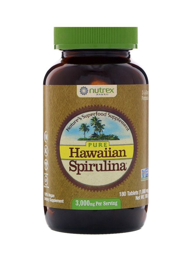 Nutrex Hawaii - Pure Hawaiian Spirulina Dietary Supplement 3000 Mg - 180 Capsules - Image 1