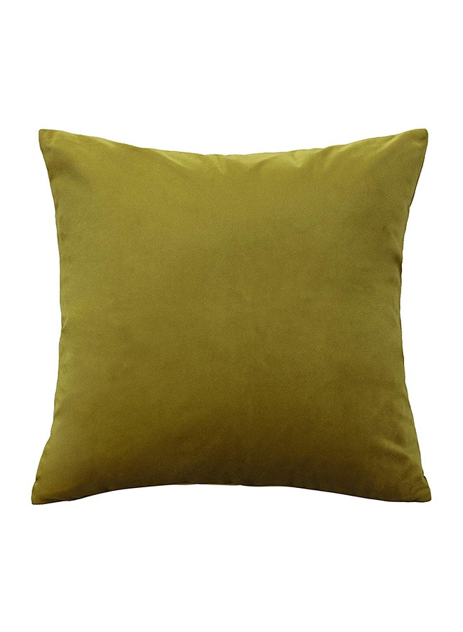 REGAL IN HOUSE 4-Piece Solid Pattern Decorative Pillow Velvet Lime Green 65 x 65cm  - Image 1