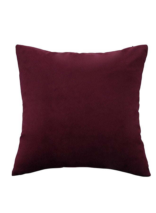 REGAL IN HOUSE 4-Piece Solid Pattern Decorative Pillow polyester Maroon 65x65cm  - Image 1