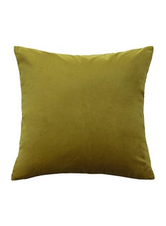 5-Piece Solid Pattern Decorative Pillow velvet Lime Green 45x45cm