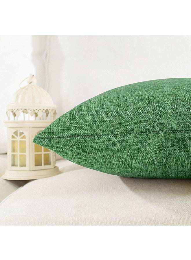 REGAL IN HOUSE 5-Piece Solid Pattern Decorative Pillow linen Green 30 x 10 x 30cm  - Image 2