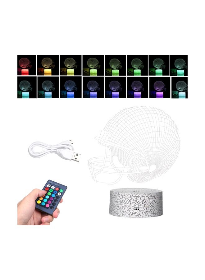 LED 3D Helmet Night Light Set Multicolour 21.50x5.30x15cm - Image 4