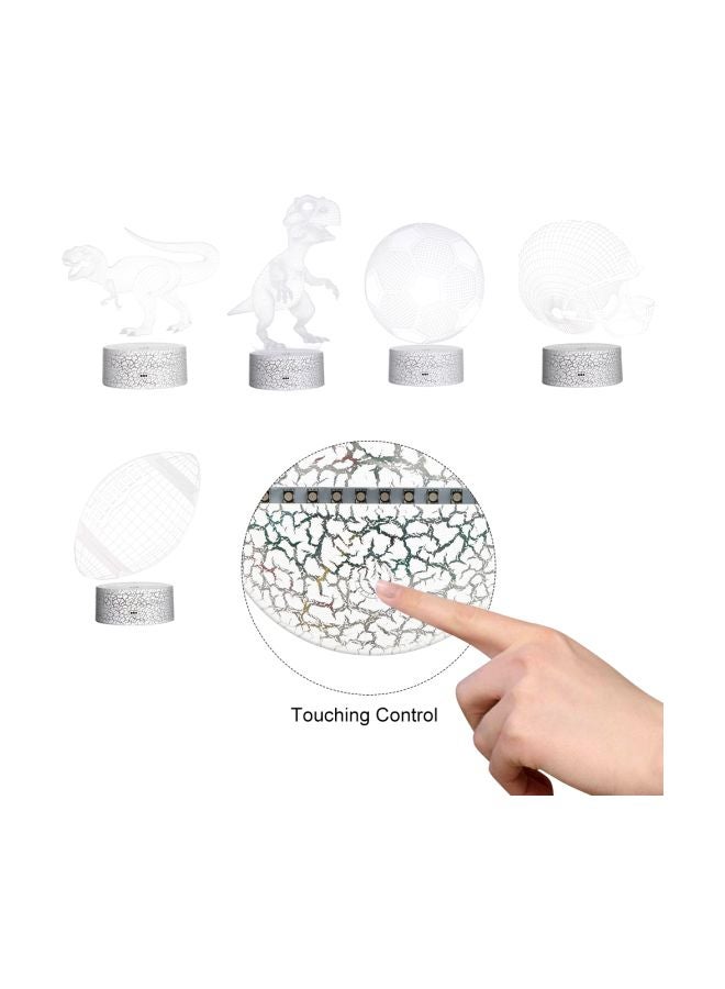 LED 3D Helmet Night Light Set Multicolour 21.50x5.30x15cm - Image 2