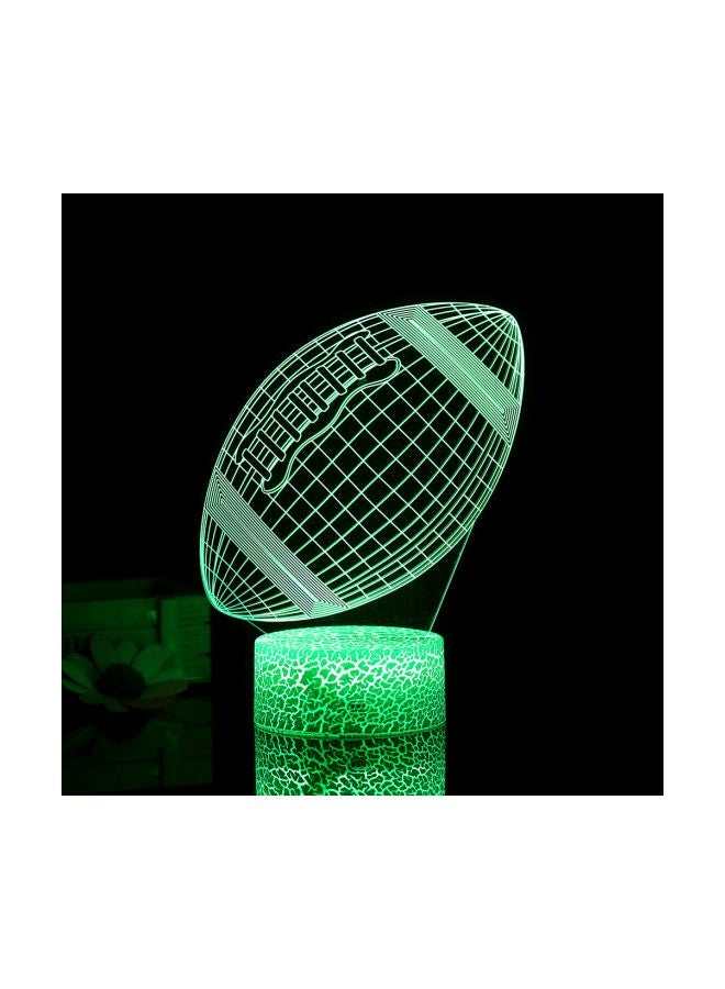 3D Rugby Football LED Night Light Multicolour 21.50x5.30x15cm - Image 4