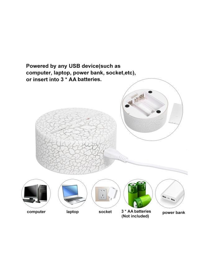 Generic - 3D Dinosaur Shaped LED Night Light White 21.50x5.30x15cm - Image 1