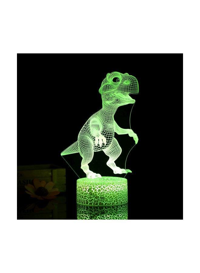 مصباح LED ليلي بتصميم ديناصور ثلاثي الأبعاد متعدد الألوان 21.50x5.30x15سم  - Image 2