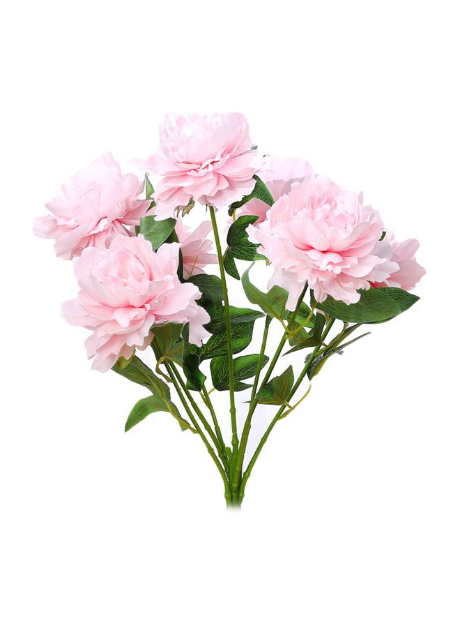 7-Piece Artificial Flower Set Pink/Green