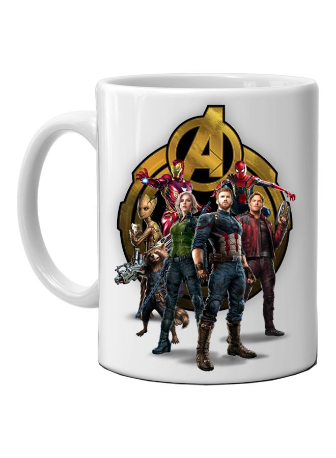 One Step The Avengers Printed Mug Yellow/Blue/Green  - Image 2