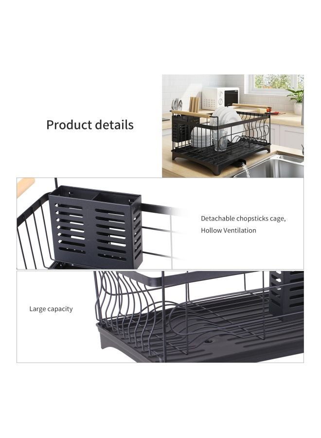 Generic - Stainless Steel Rack Black 48.00x22.00x33.00cm - Image 1