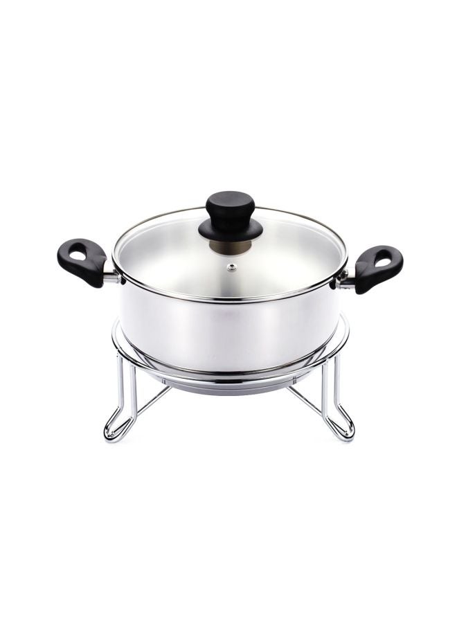 Chrome Plated Pot Rack Chrome 30x10x30cm - Image 2