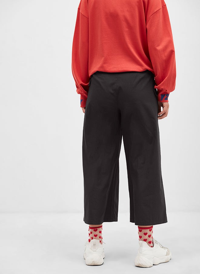 بلوايج بنطال بحزام منسوج أسود - Image 2