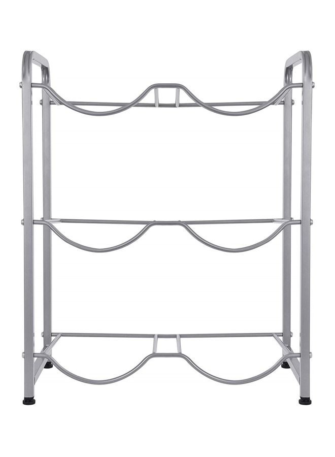 ZL 6-Compartment Metal Water Bottle Stand Grey 79cm