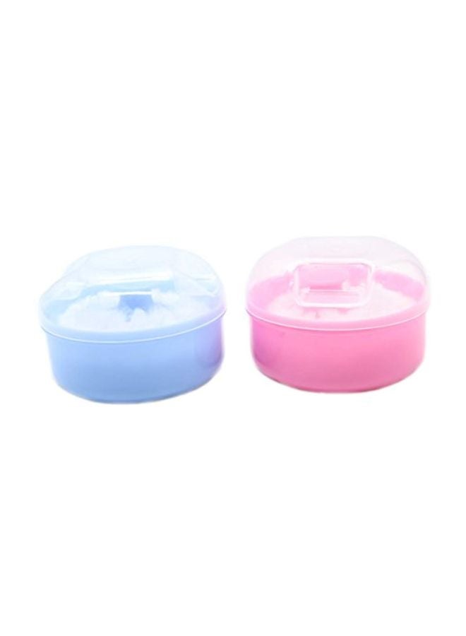 هيلي علبة بودرة مع إسفنجة من قطعتين أزرق/ وردي - Image 5