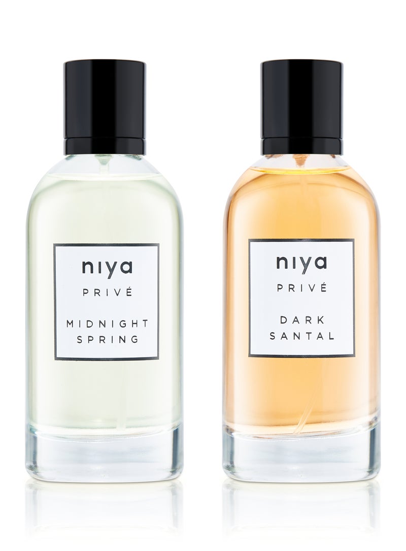 Niya - Prive The  Collection Midnight Spring And Dark Santal Gift Set Men's Perfume 100ml - Image 1