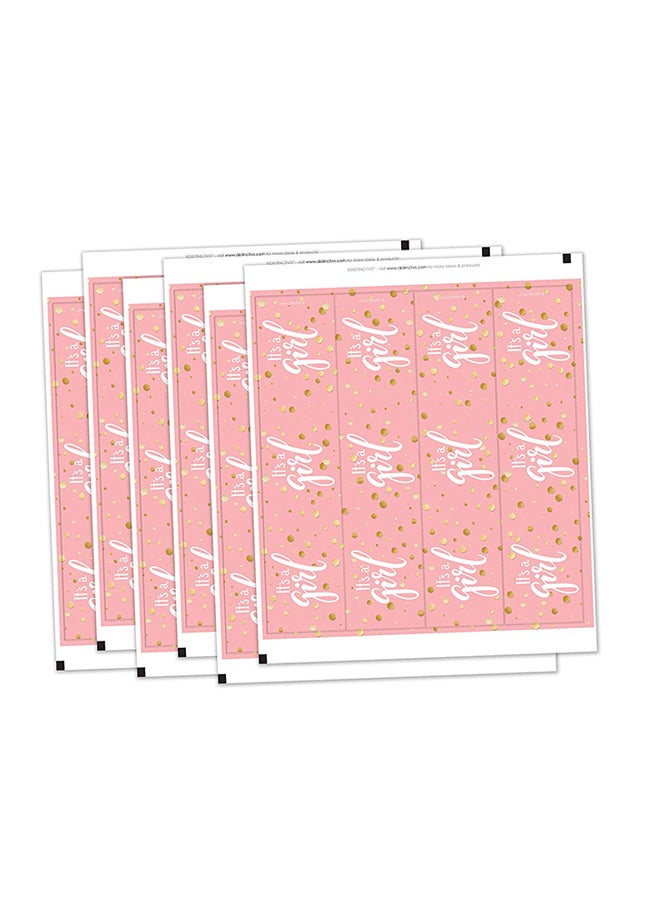 دسكتيكتفز لصاقة زجاجة مياه بعبارة "It's A Girl" عدد 24 8.5 x 2بوصة - Image 1