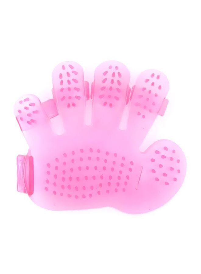 Right Hand Five Fingers Massage Bath Brush Pink One Size