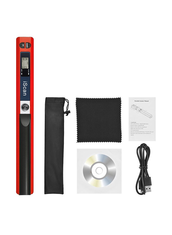 Generic Potable Wireless Barcode Scanner Red  - Image 1
