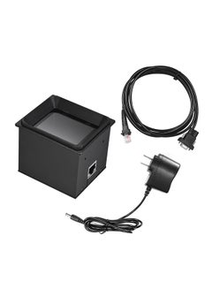 ماسح باركود ضوئي بوحدة مدمجة 2D/Qr/1D مع كابل USB أسود