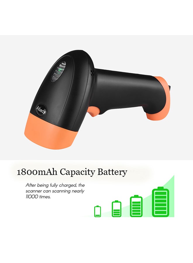 Aibecy Potable Wireless Barcode Scanner Black/Orange - Image 5